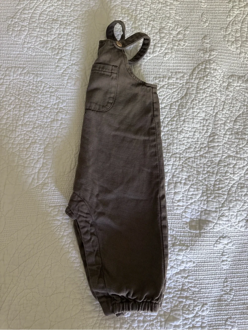 Zara Brown Baby Overalls with Front Pocket